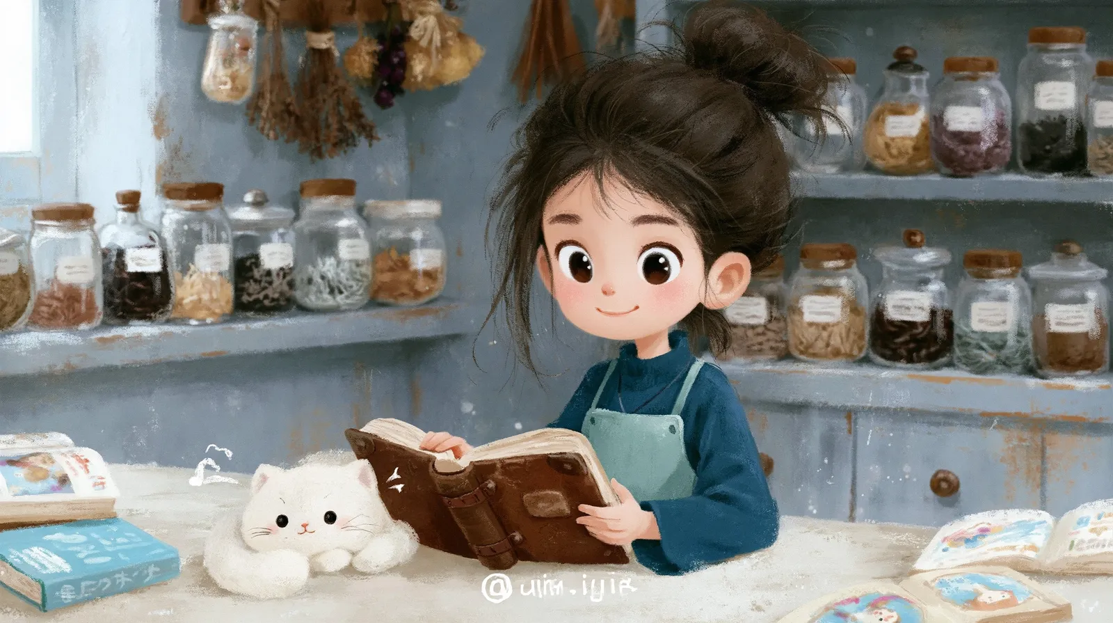 tchitcha. An enchanting cozy illustration of a young woman wi 6eda5896 8c92 4eca abd5 87afec898f7b 0 pour naturopathe &agrave;