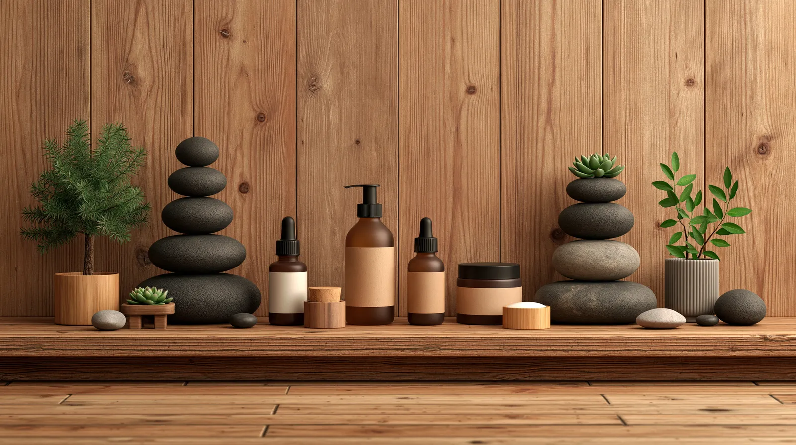 tchitcha. cosmetic packaging on wooden table with stones and 723881dd 3bca 475f 9ff3 45578f32bce9 2 pour naturopathe c'est