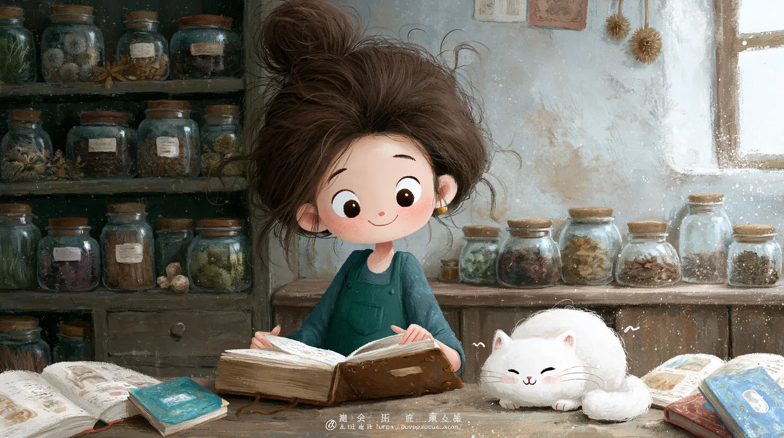 tchitcha. An enchanting cozy illustration of a young woman wi 6eda5896 8c92 4eca abd5 87afec898f7b 3 pour naturopathe paris