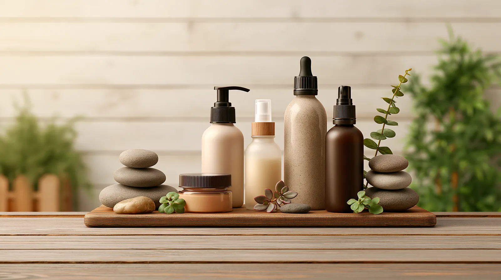 tchitcha. cosmetic packaging on wooden table with stones and 723881dd 3bca 475f 9ff3 45578f32bce9 1 pour reflux stress